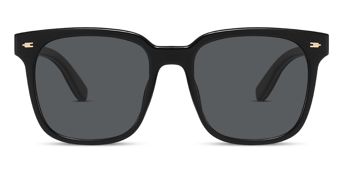 Schwarz Grau Stephanie Brille - Square Sunglasses