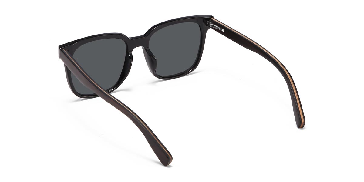 Black Grey Stephanie - Square Sunglasses