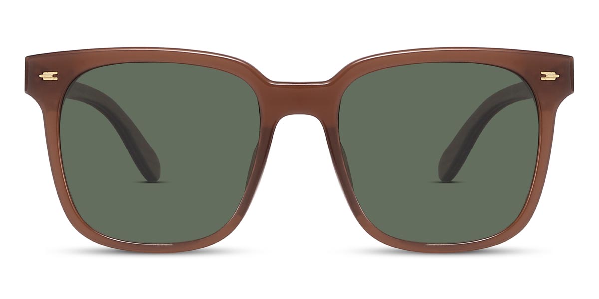 Marrón Gris Stephanie - Square Sunglasses