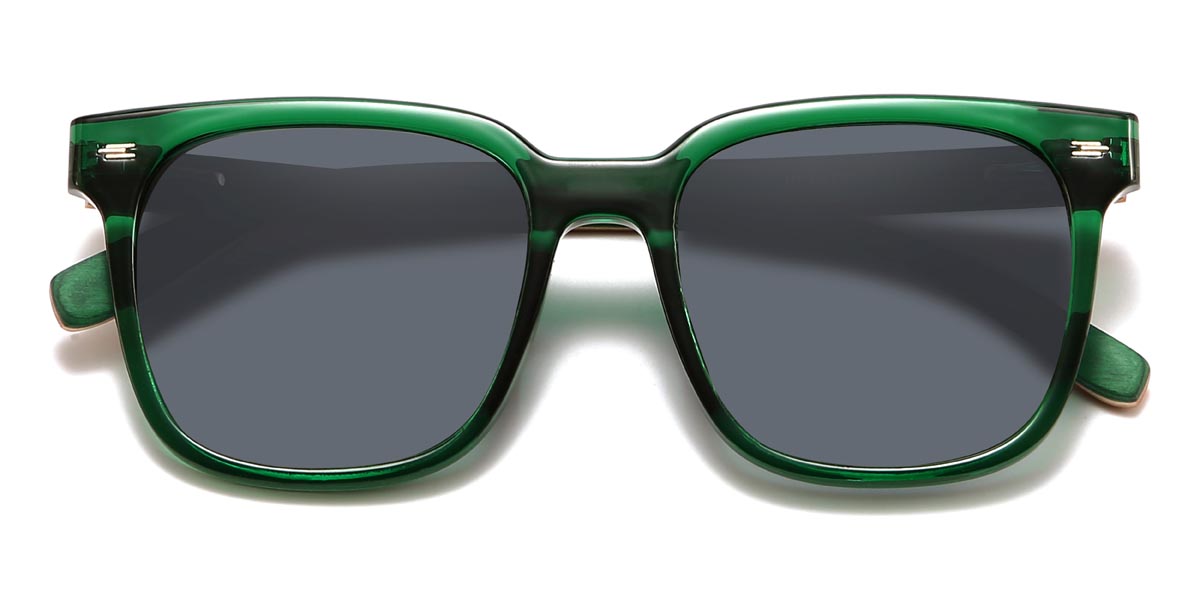 Green Grey Stephanie - Square Sunglasses