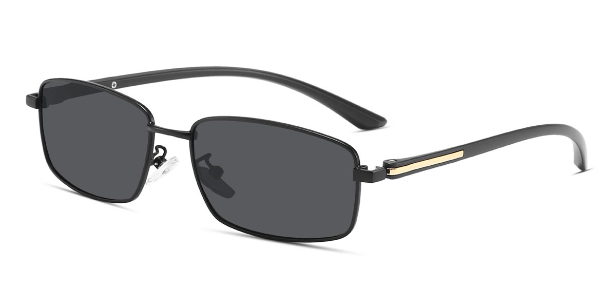 Negro Gris Alfred - Rectangle Sunglasses