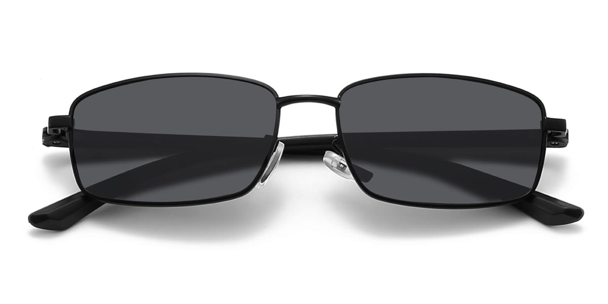 Schwarz Grau Alfred Brille - Rectangle Sunglasses