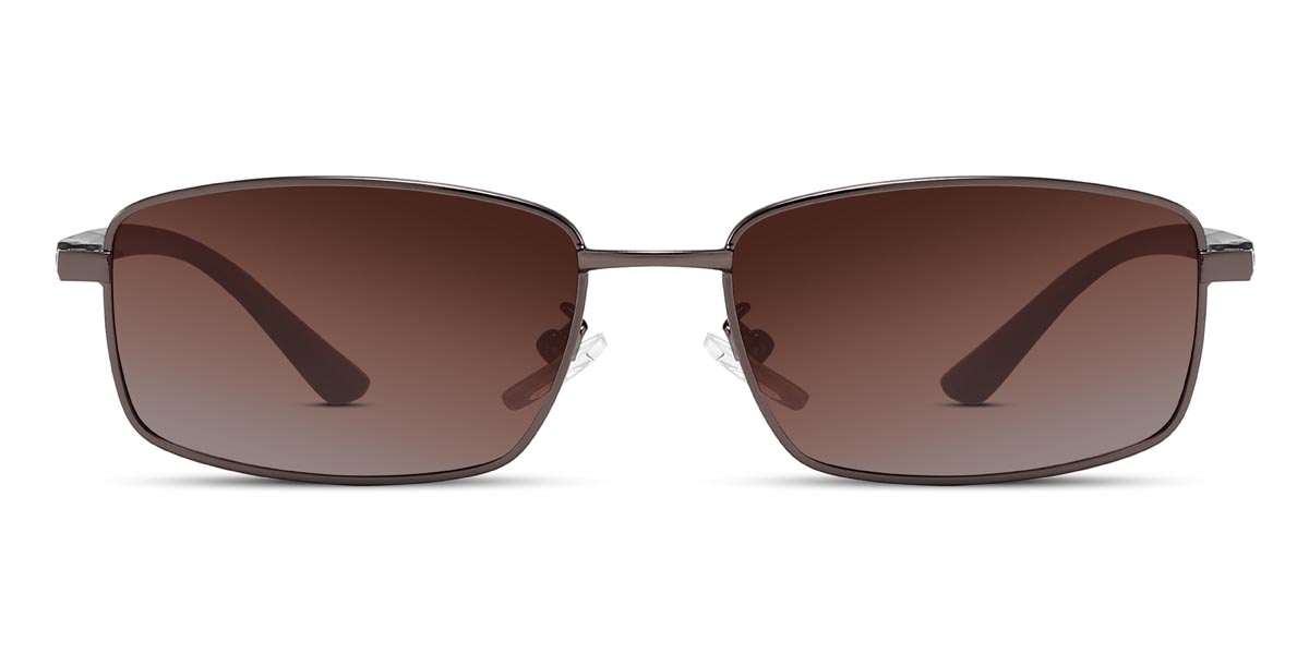 Brown Gradual Brown Alfred - Rectangle Sunglasses