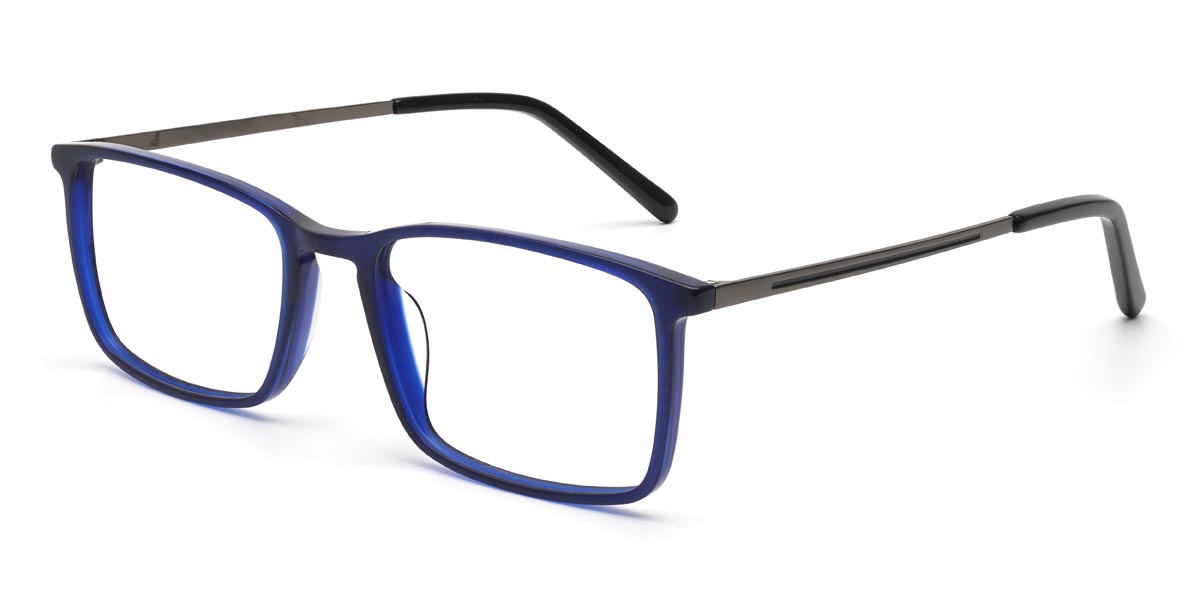 Blue Bryan Glasses - Rectangle Glasses