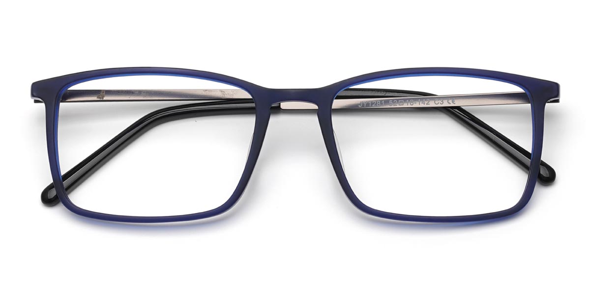 Blau Bryan Brille - Rectangle Glasses