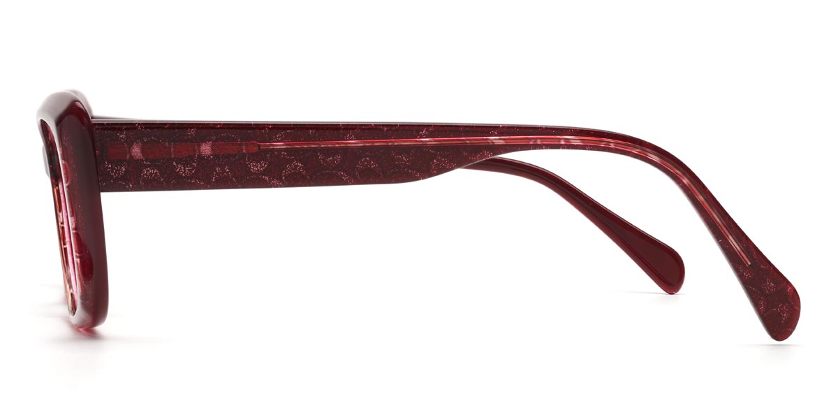 Brillant Rouge Carlos - Rectangle Glasses