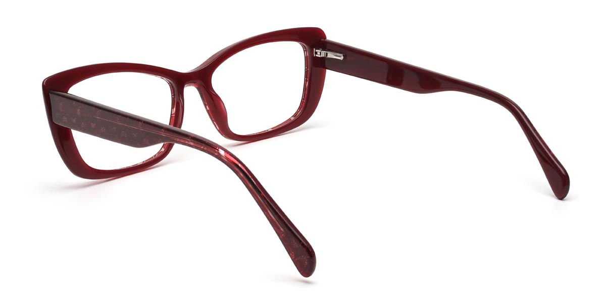 Brillant Rouge Carlos - Rectangle Glasses