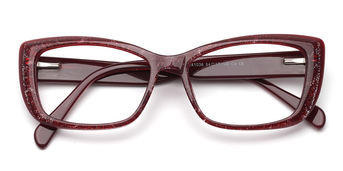 Brillant Rouge Carlos - Rectangle Glasses