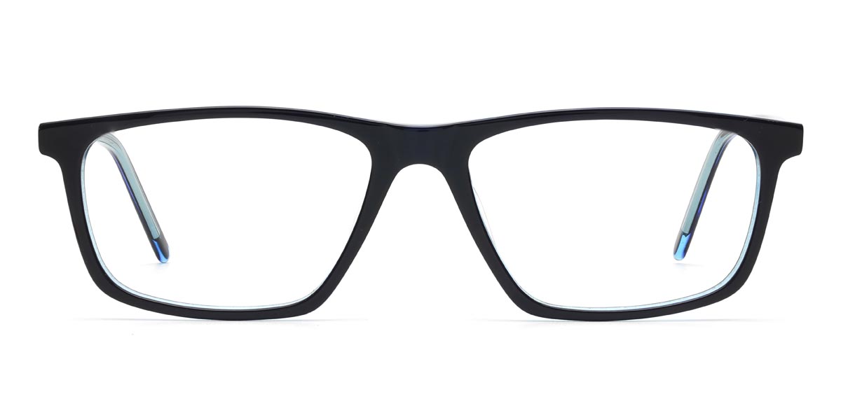 Black Blue Lawrence - Rectangle Glasses