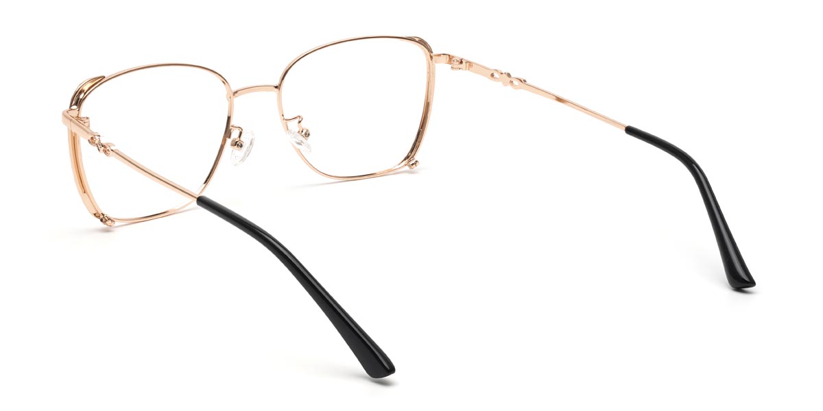 Gold Schwarz Marilyn - Rectangle Glasses