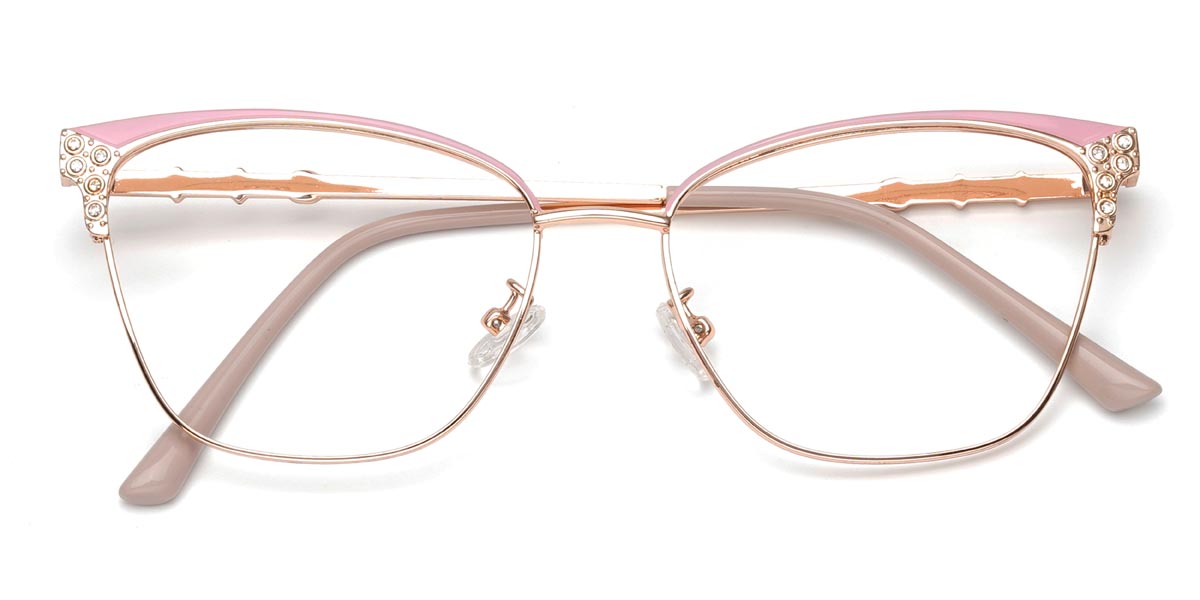 Gold Rosa Oprah - Rectangle Glasses