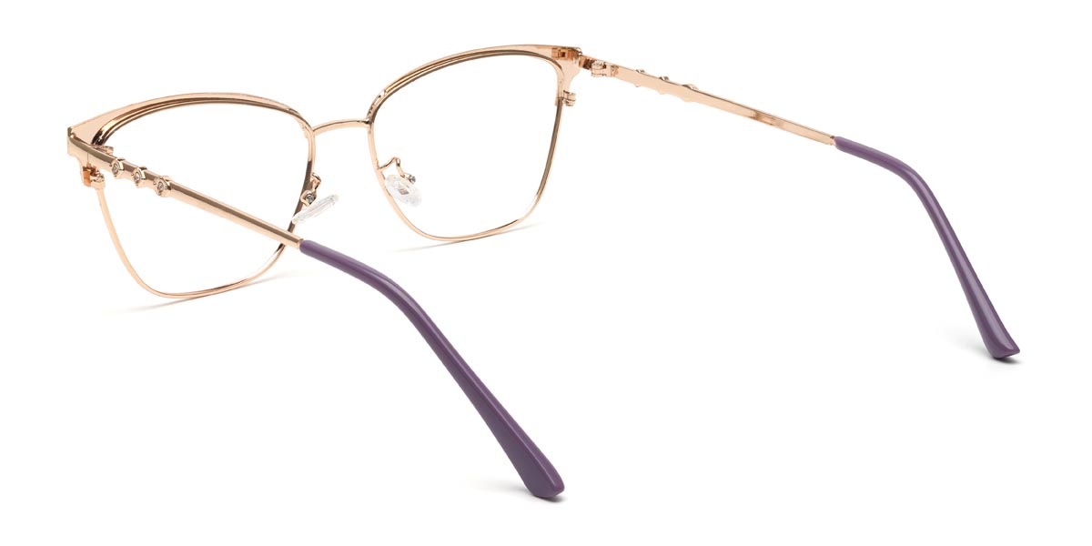 Arany lila Oprah - Rectangle Glasses