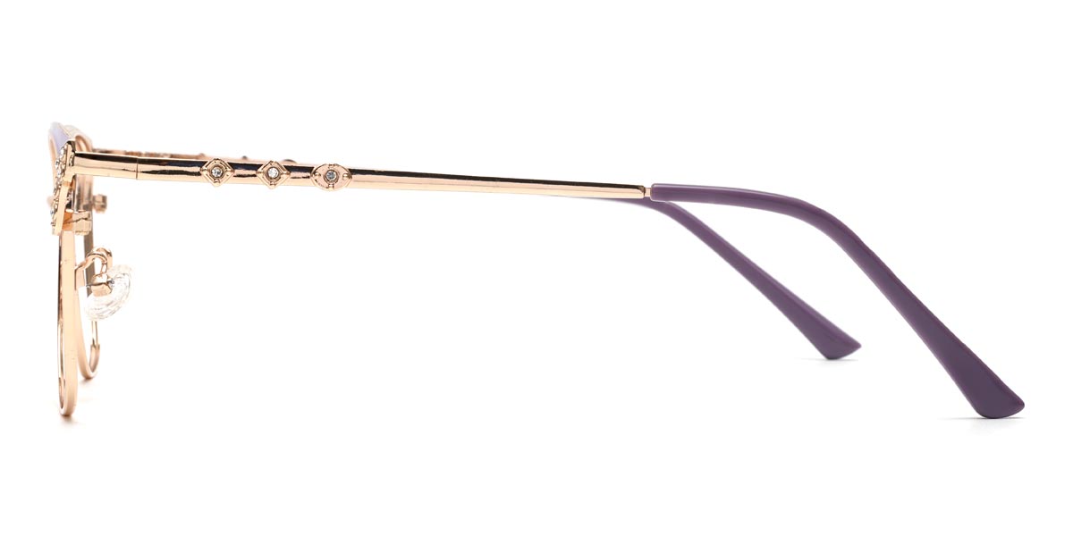 Gold Lila Oprah - Rectangle Glasses