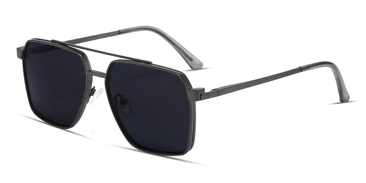 Black Jimmy - Aviator Clip-On Sunglasses