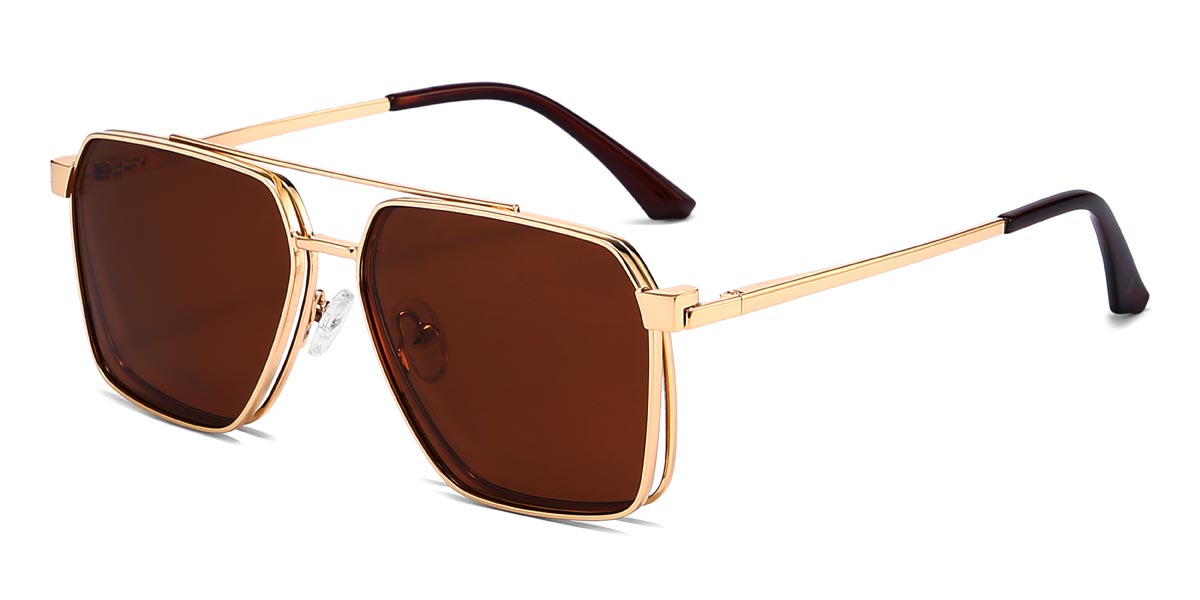 Gold Jimmy - Aviator Clip-On Sunglasses