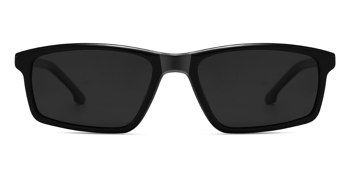 Noir Gris Edward Lunettes - Rectangle Sunglasses