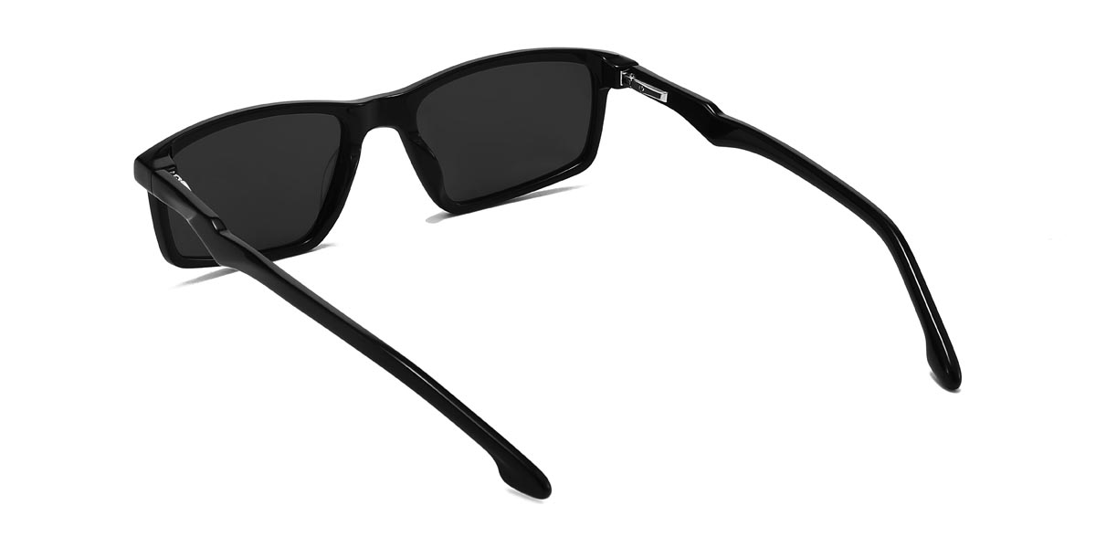 Noir Gris Edward Lunettes - Rectangle Sunglasses