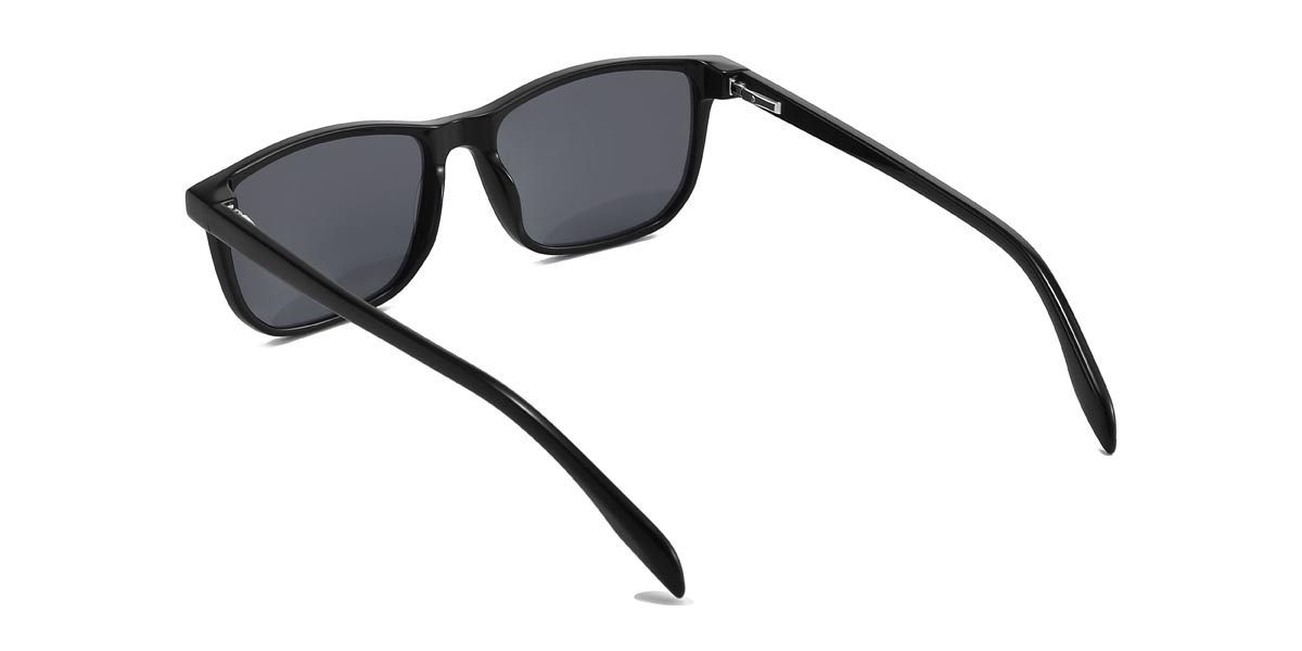 Black Grey Cary - Rectangle Sunglasses