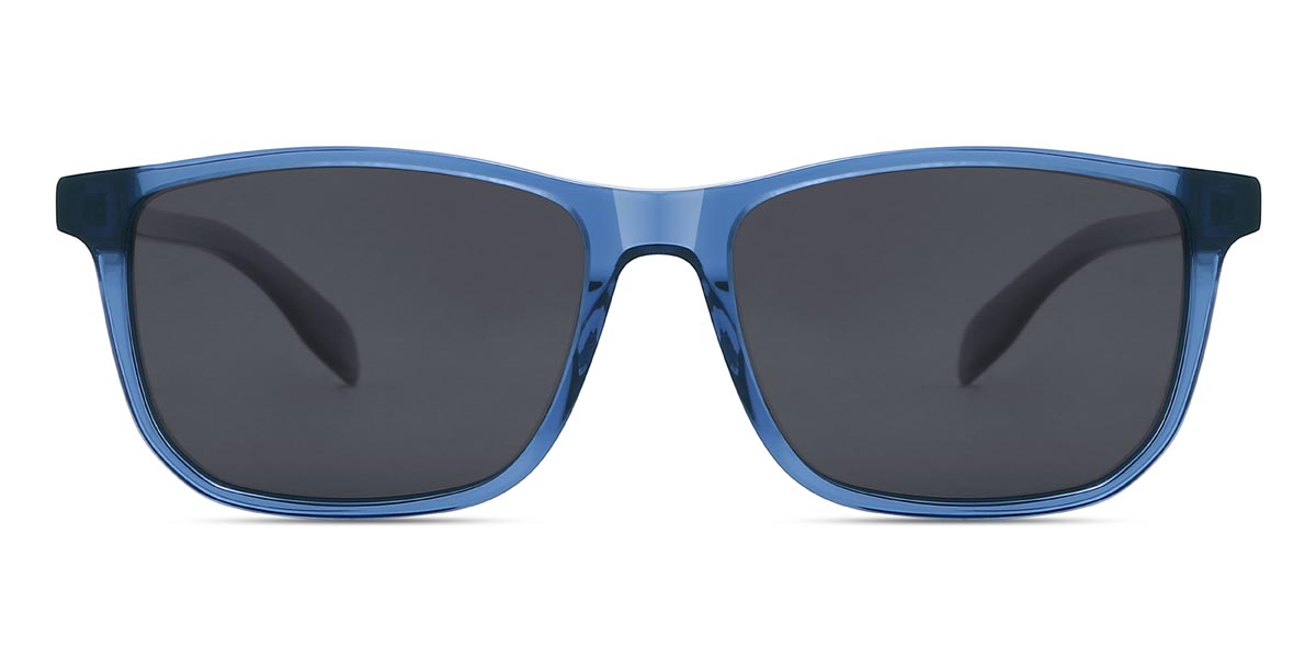 Blue Grey Cary - Rectangle Sunglasses