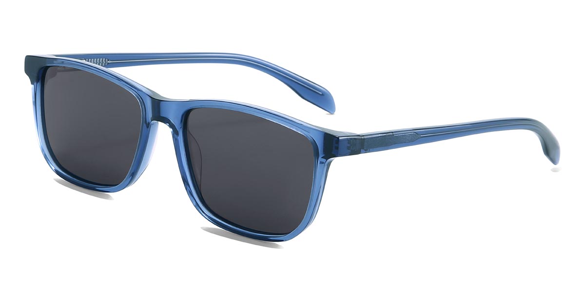 Blue Grey Cary - Rectangle Sunglasses