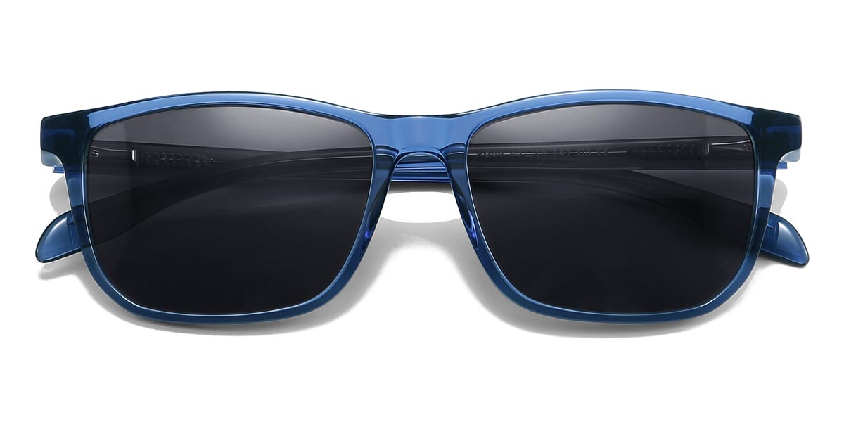 Blue Grey Cary - Rectangle Sunglasses