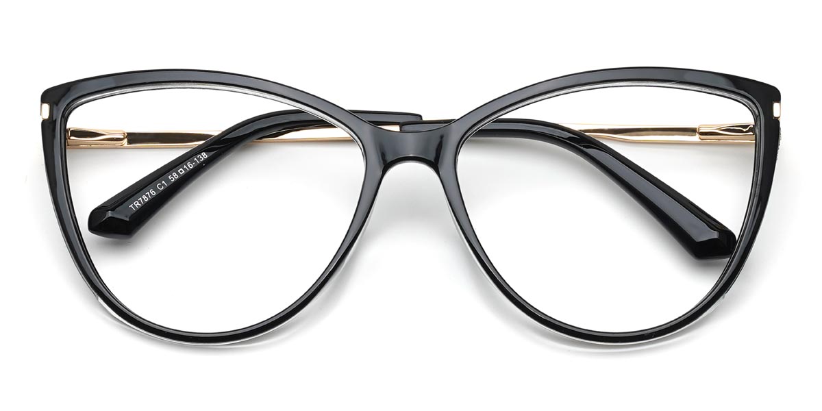 Negro Catherine Gafas - Cat Eye Glasses