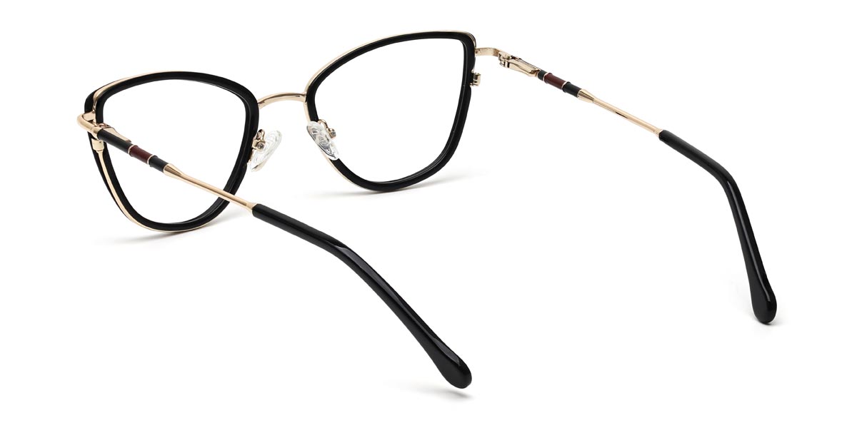 Arany fekete Josephine - Cat Eye Glasses