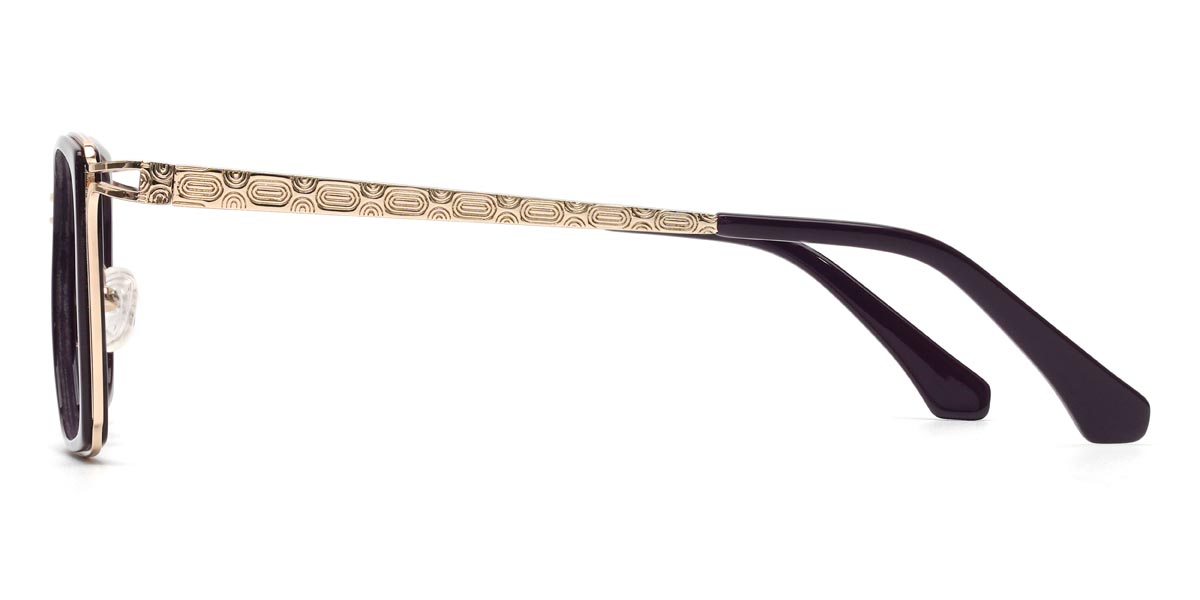 Violet foncé Terry - Rectangle Glasses