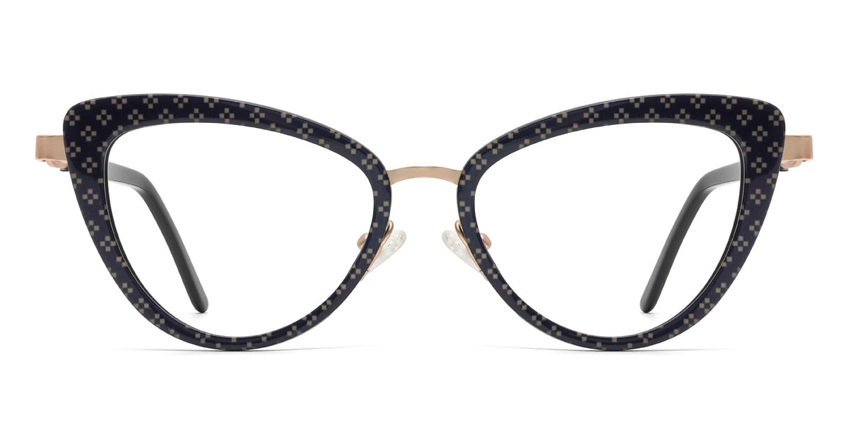 Schachbrett Gitter Kelsey - Cat Eye Glasses