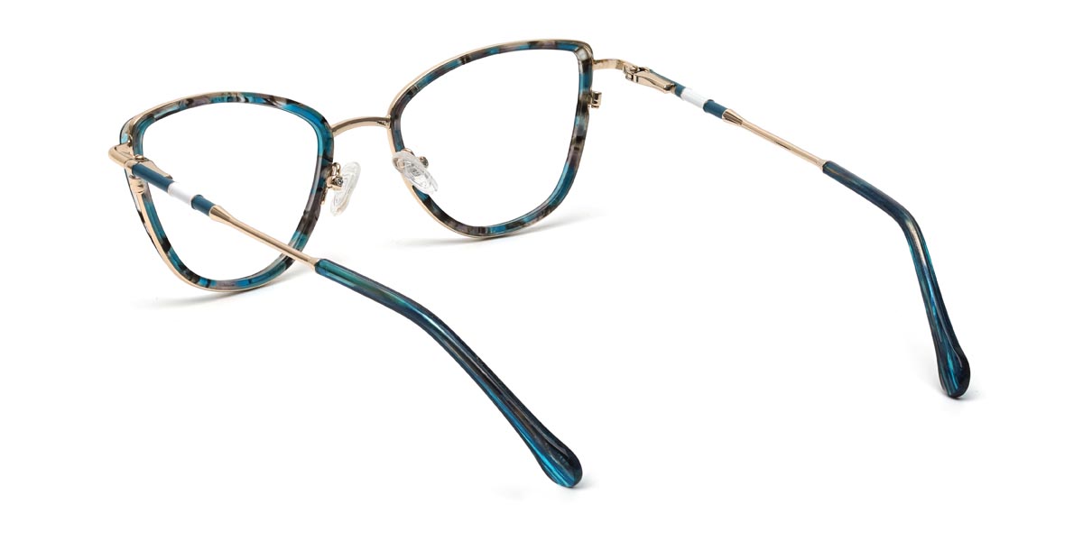 Gold Blue Tortoiseshell Josephine - Cat Eye Glasses