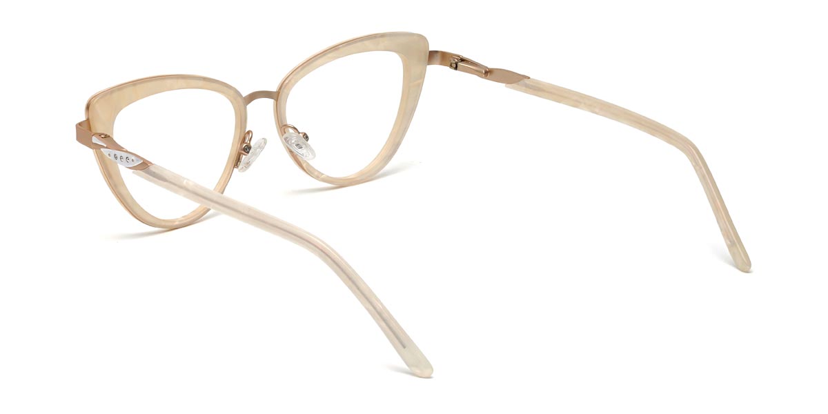 Marble Yellow Kelsey - Cat Eye Glasses