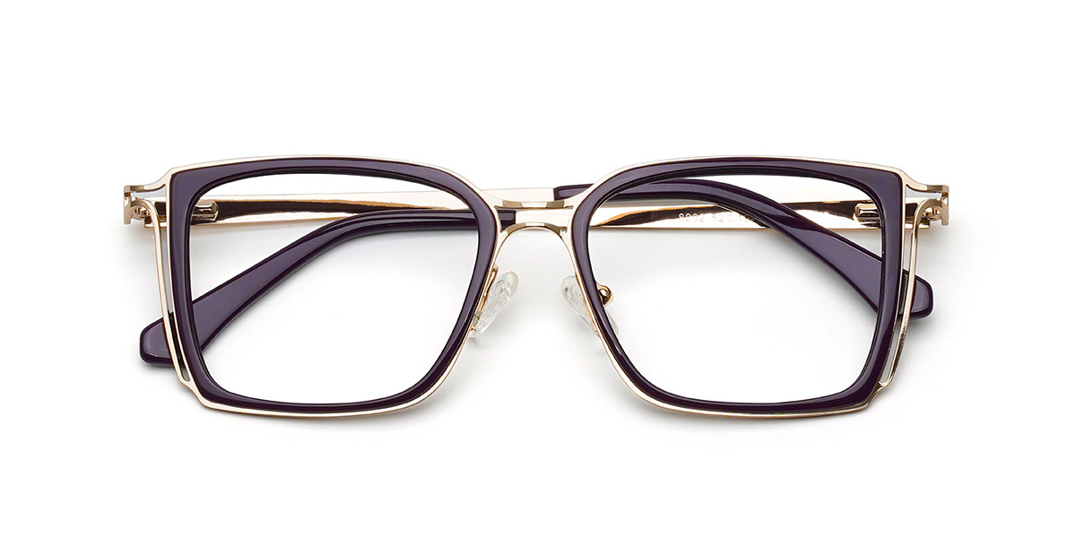 Deep Purple Terry - Rectangle Glasses