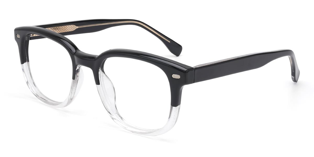 Noir Transparent Laurent - Rectangle Glasses