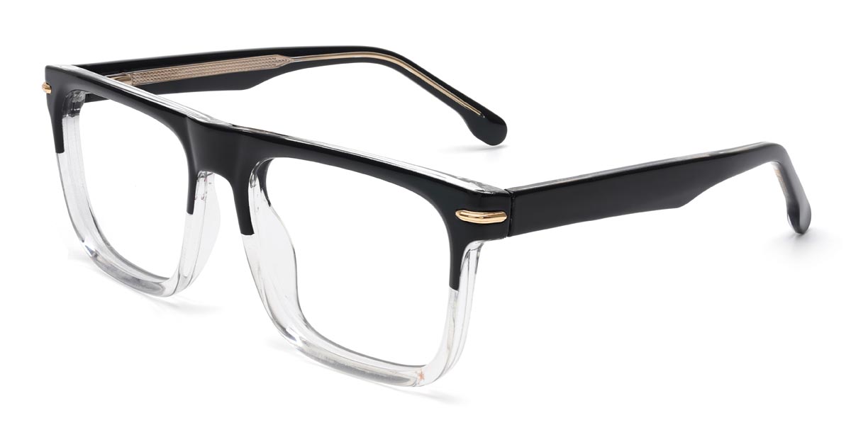 Schwarz Klar Randy Brille - Rectangle Glasses