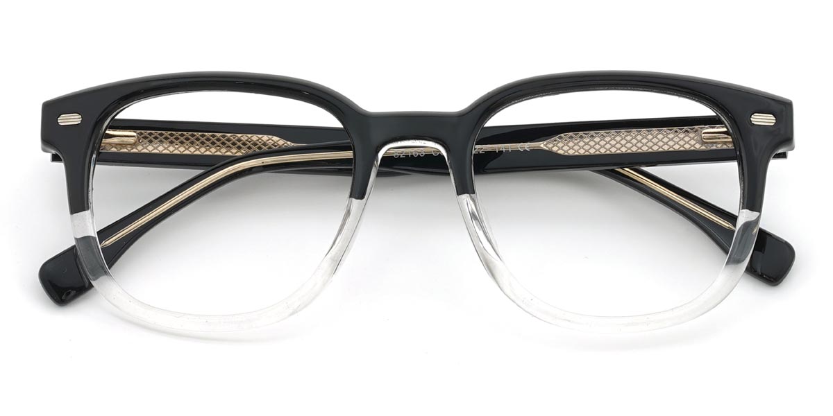 Noir Transparent Laurent - Rectangle Glasses