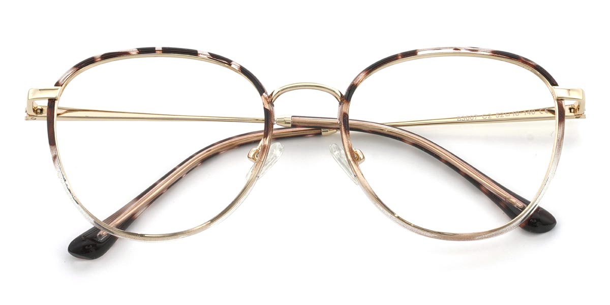 Marron Écaille de tortue Hillary - Oval Glasses