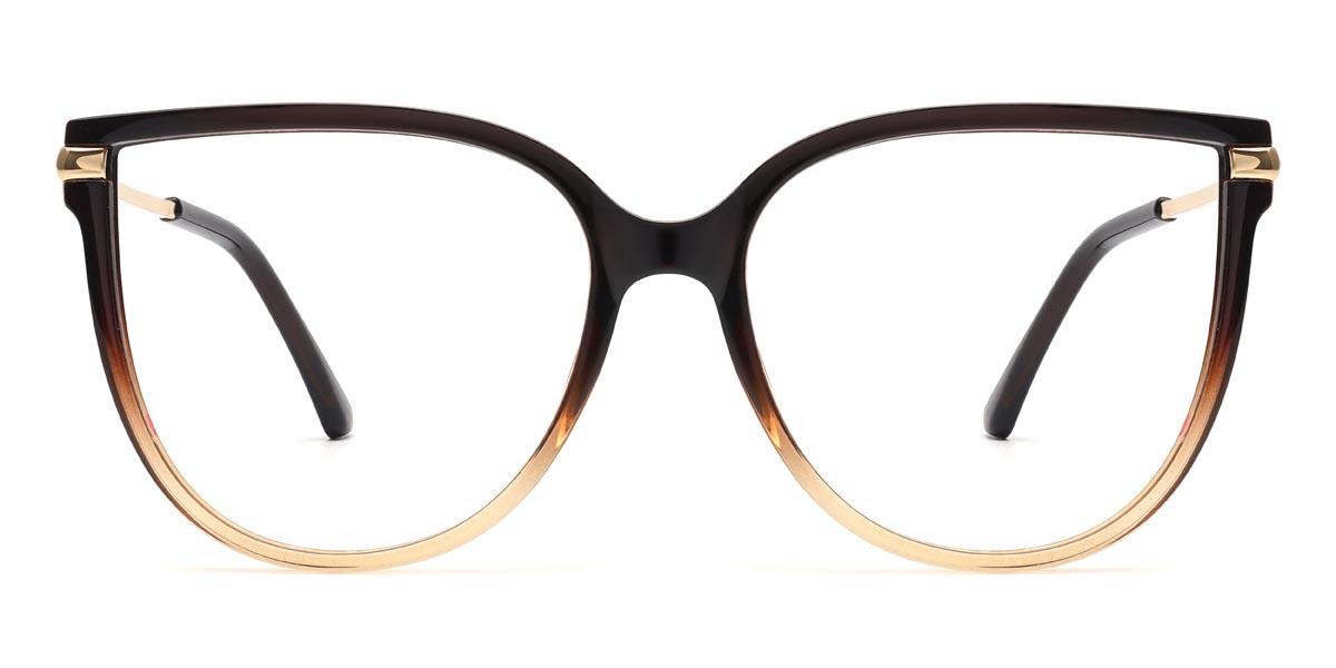 Brown Tawny Angelina - Oval Glasses