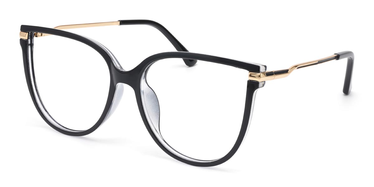 Negro Angelina Gafas - Oval Glasses