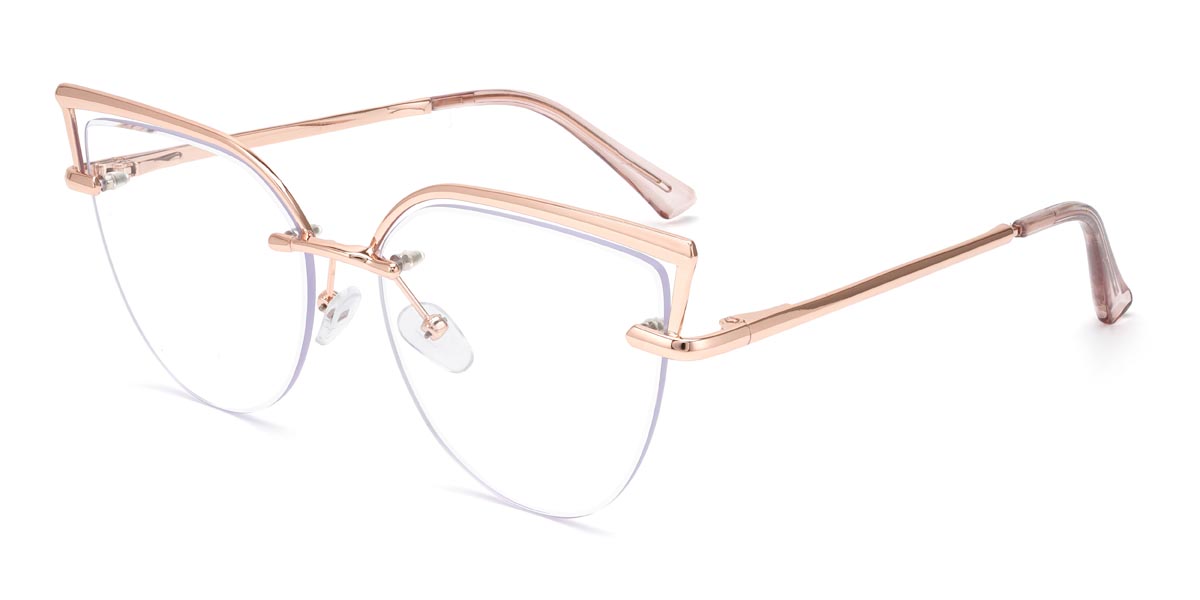 Rose Gold Mayme - Cat Eye Glasses