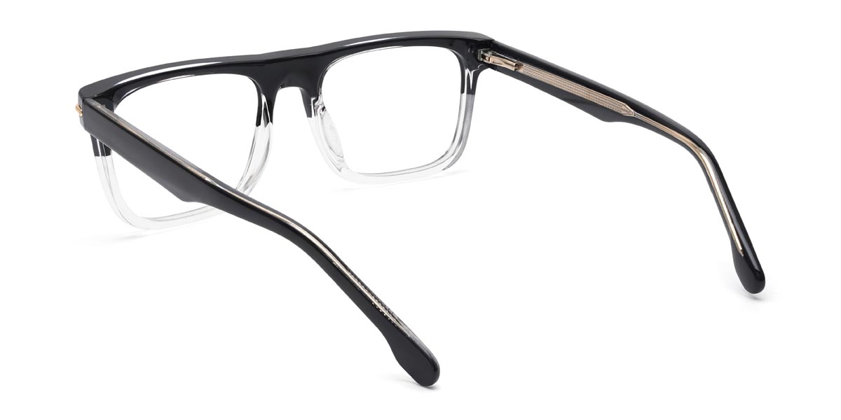 Noir Transparent Randy - Rectangle Glasses