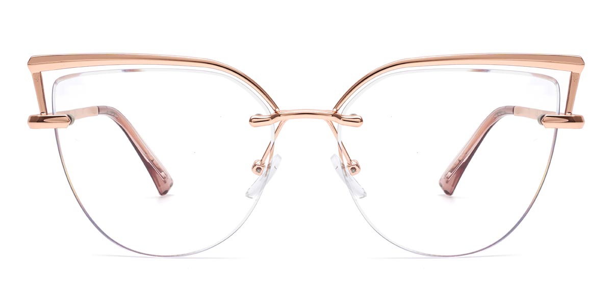 Rosé Gold Mayme - Cat Eye Glasses