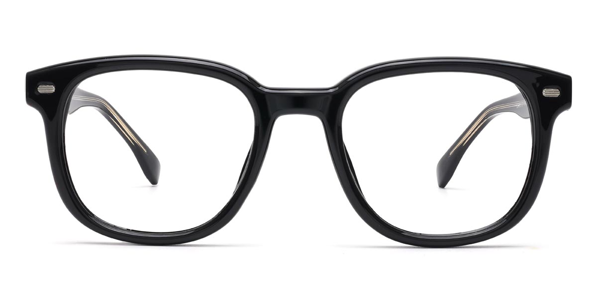 Black Laurent - Rectangle Glasses