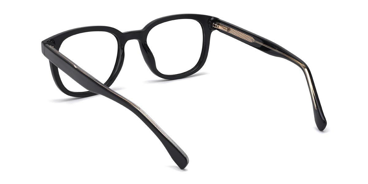 Black Laurent - Rectangle Glasses