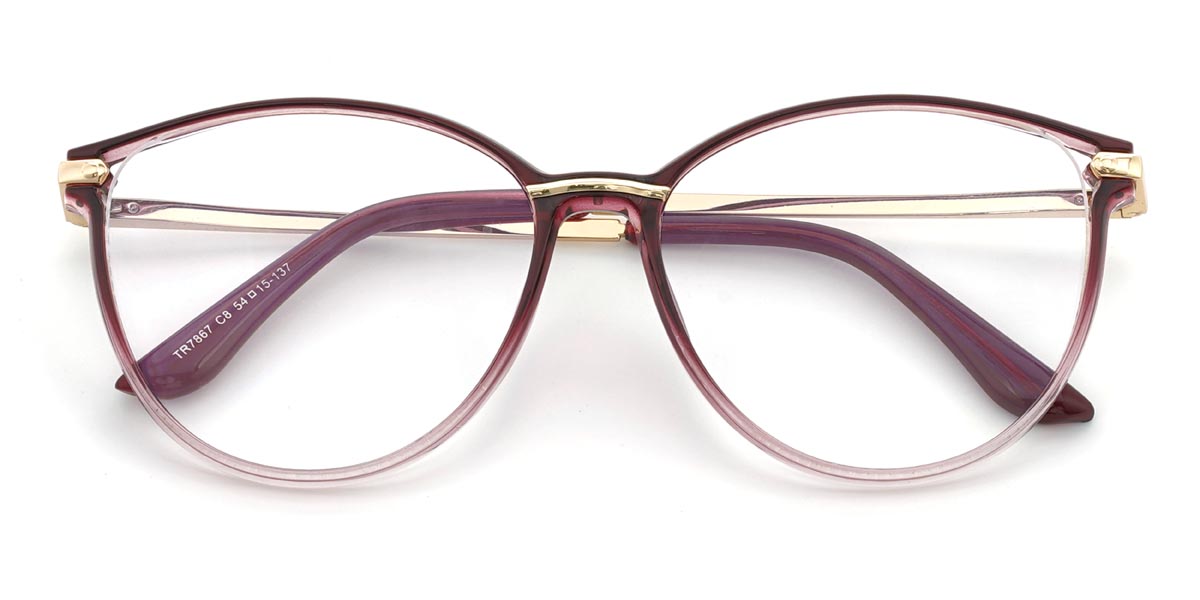 Dégradé Rose Violet Joliet - Cat Eye Glasses