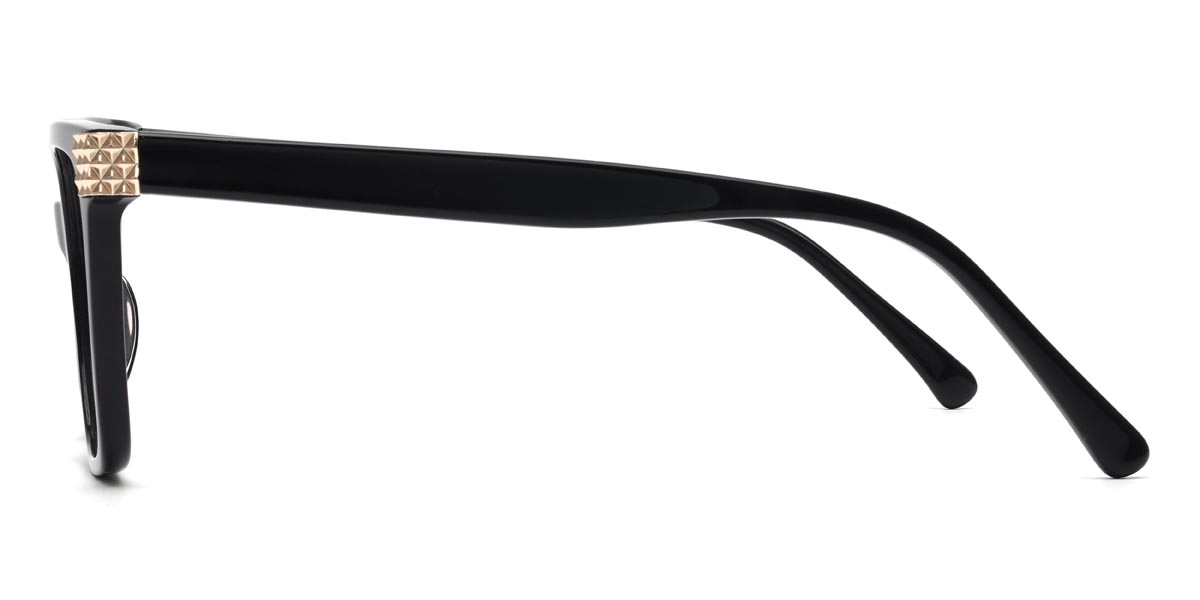 Black Editha - Rectangle Glasses