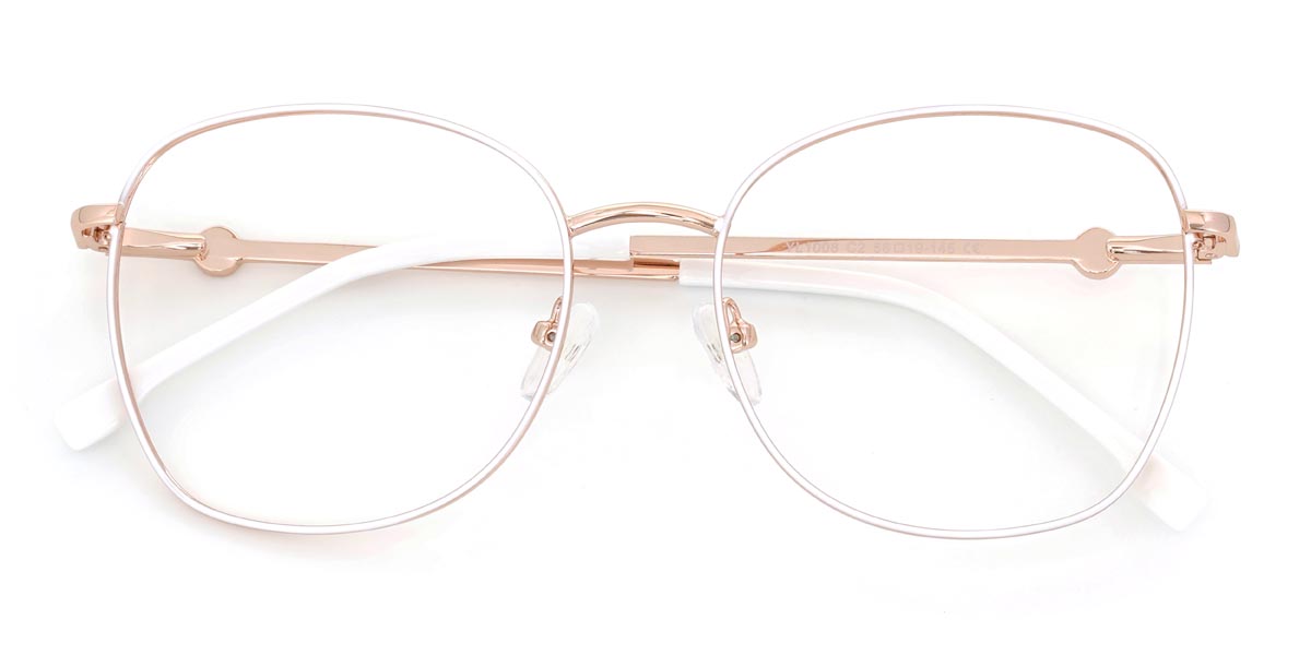 White Hilton - Oval Glasses