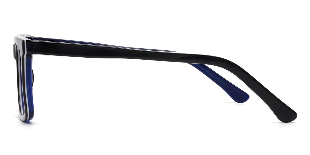 Black Blue Brandon - Rectangle Glasses