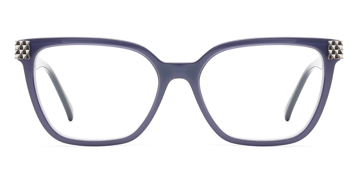 Blue Editha - Rectangle Glasses