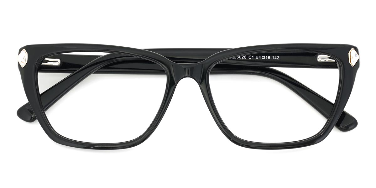 Noir Frances - Rectangle Glasses