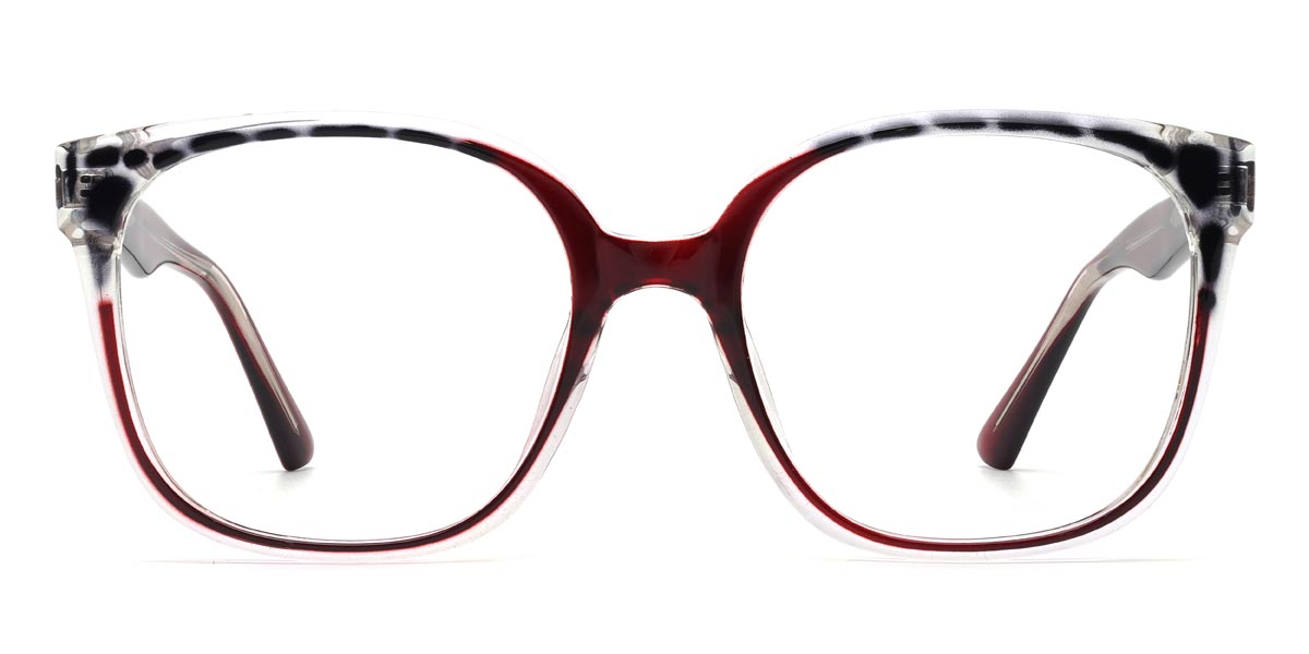 Wine Brown Spots Huck - Square Glasses